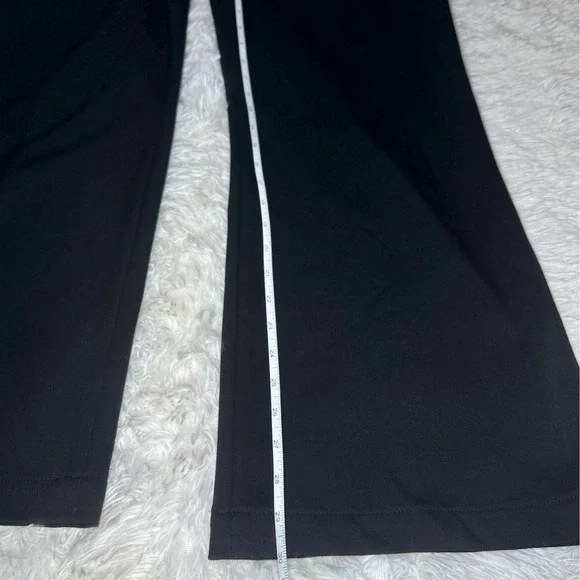 ST JOHN SPORT Black Wide Leg Dress Pants Women Size 16 Button Detail on Waist. - Picture 9 of 10